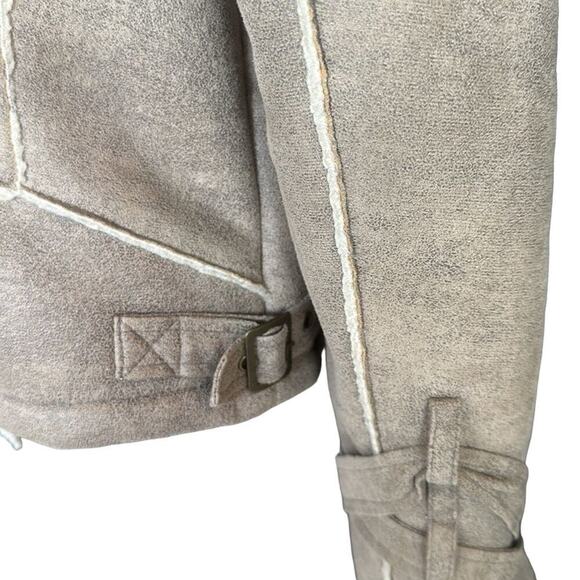 Miss Sixty Shearling Bomber Style Jacket w Asymmetrical Zipper - Vintage Jacket - Picture 11 of 11